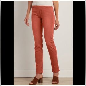 NWT Soft Surroundings Ultimate Denim Pull On Relaxed Straight Leg Jeans L(14/16)